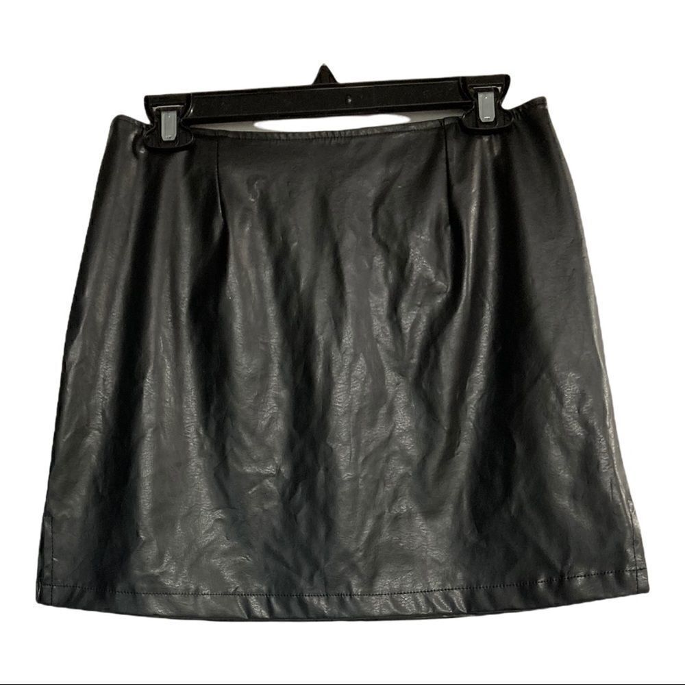 HIGHWAY, Faux leather,black mini skirt, size 11‎